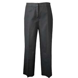 LAFAYETTE 148 New York Black Stretch Cotton Sateen Pants SIze 10 Ankle Crop